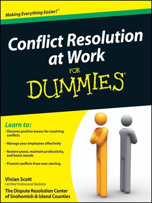 cover image of Conflict Resolution at Work For Dummies